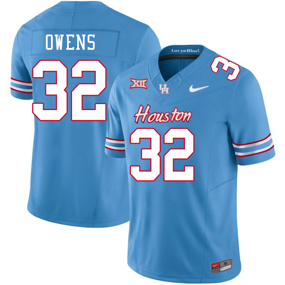 Houston Cougars #32 Gervarrius Owens College Football Jerseys Stitched Sale-Oilers